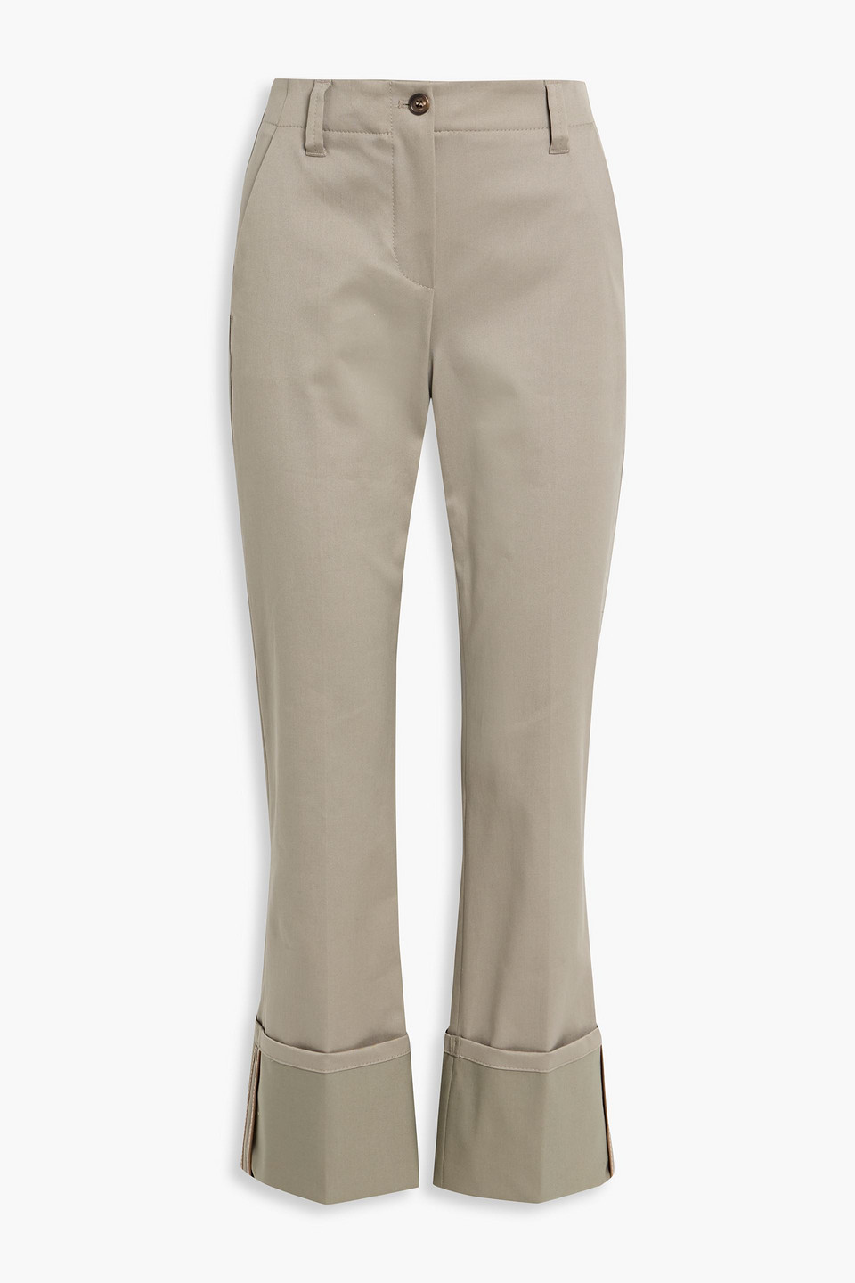 Brunello Cucinelli Cotton-blend Twill Straight-leg Pants In Animal Print