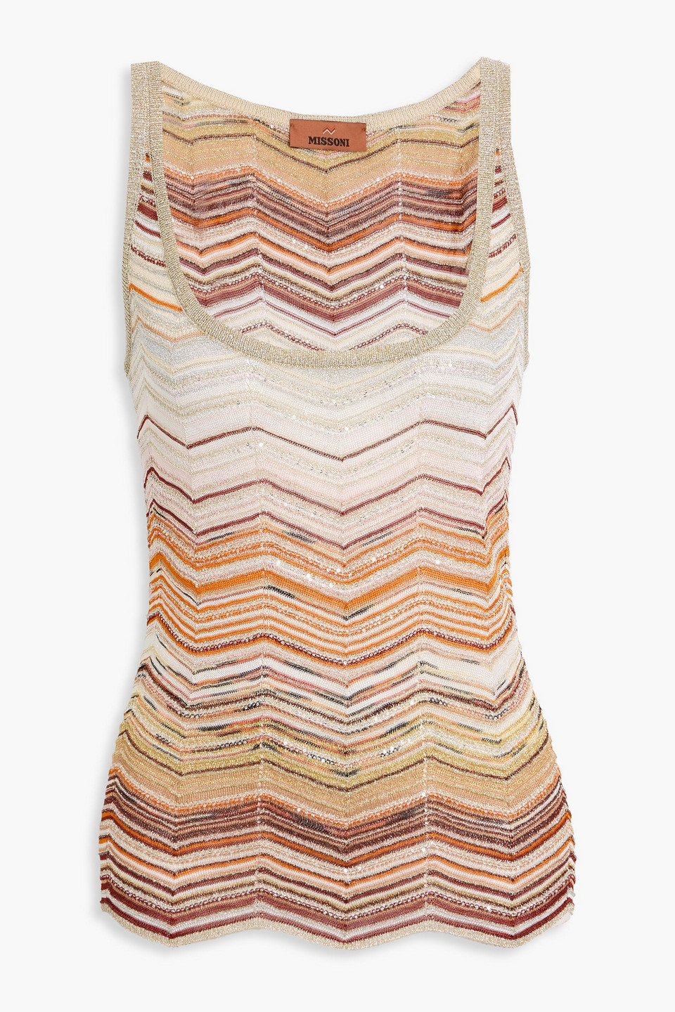 Missoni Metallic Sequin-embellished Crochet-knit Tank In Multi