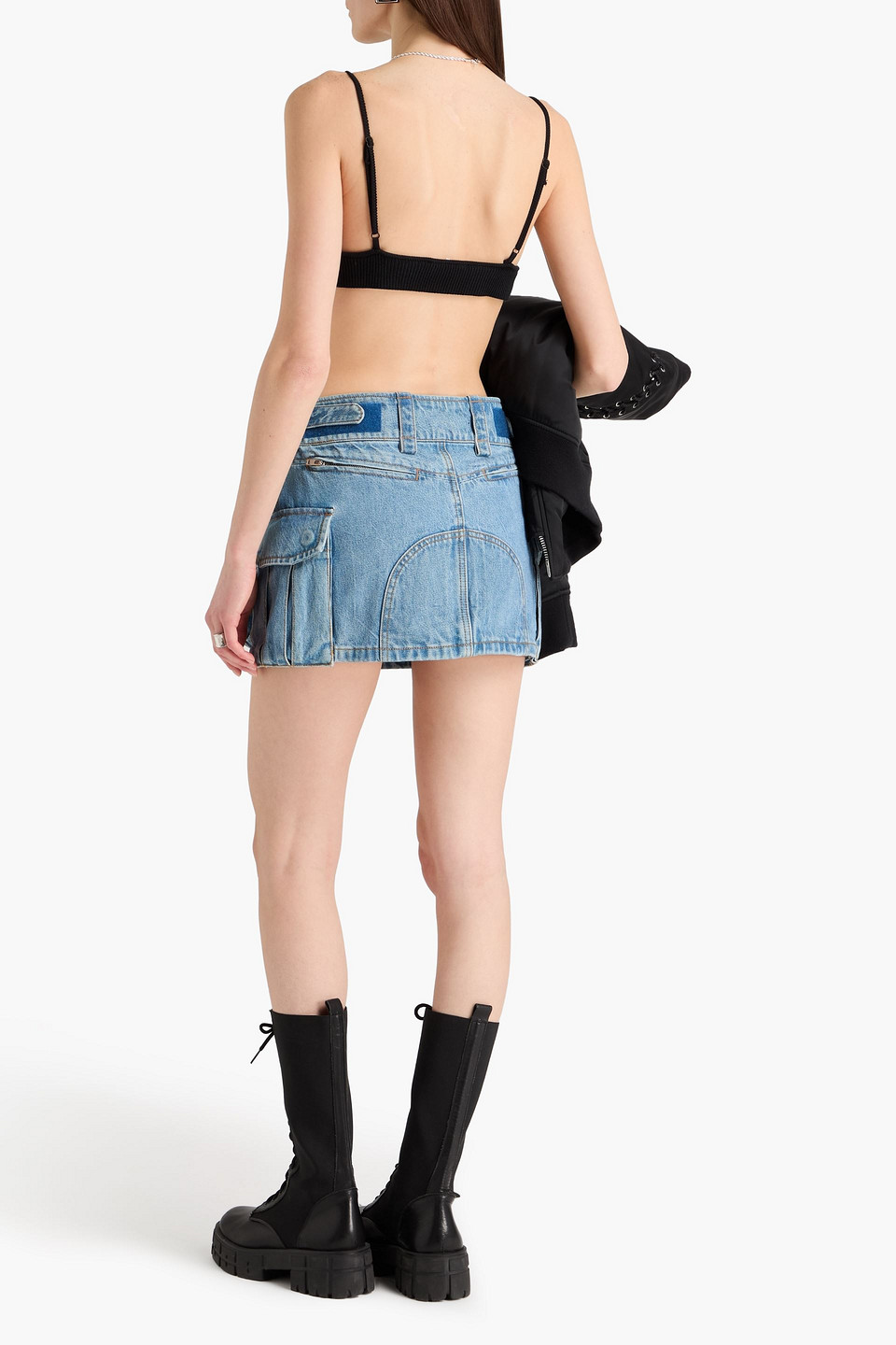  Alexander Wang - Acid-wash Denim Mini Skirt - Blue - 25 