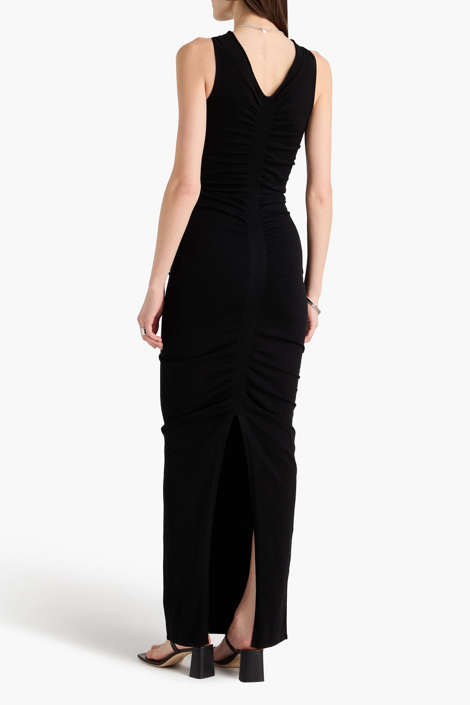  Alexander Wang - Gerafftes Maxikleid Aus Stretch-jersey - Schwarz - Xs 