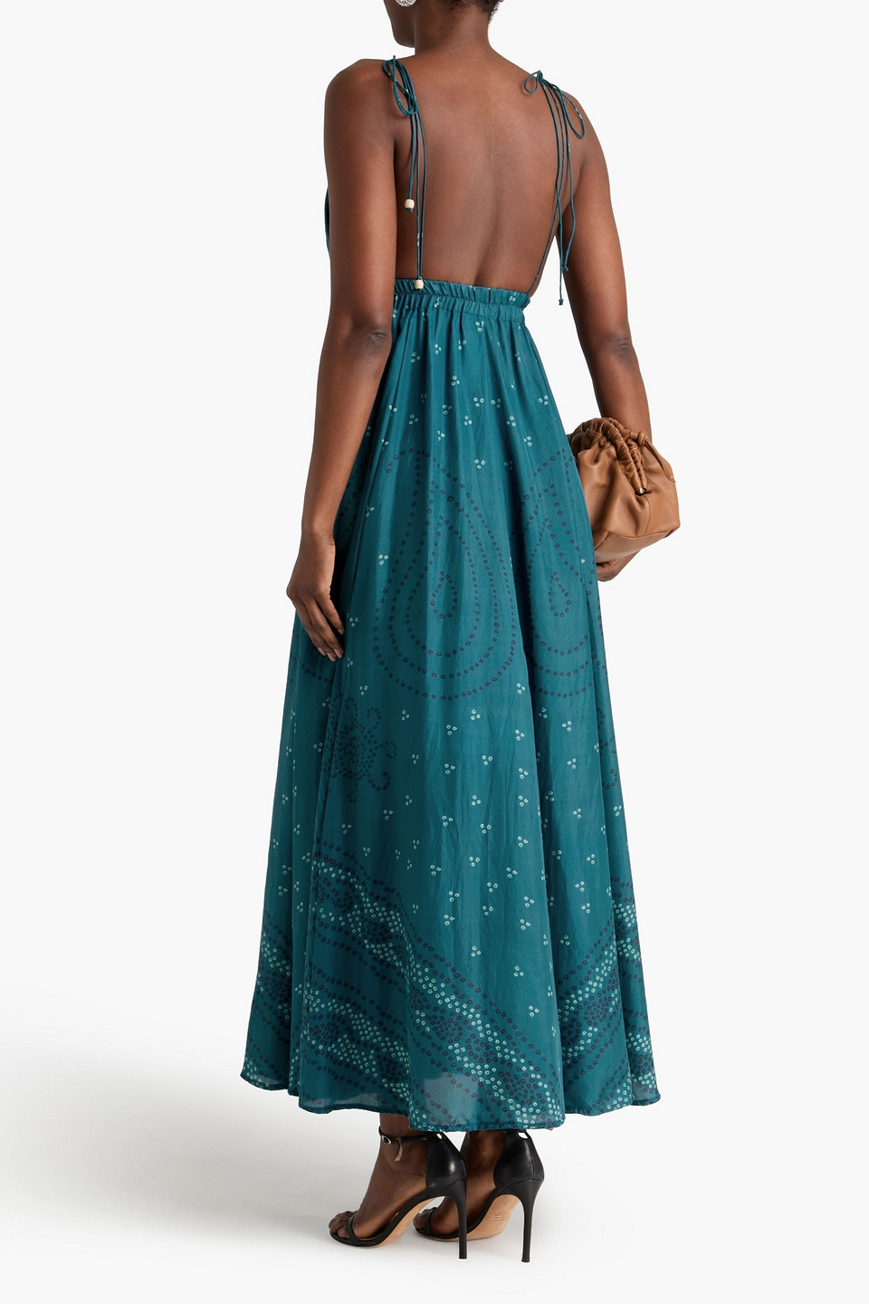  Hannah - Maxikleid „valentine“ Aus Seide Mit Print - Blau - 1 