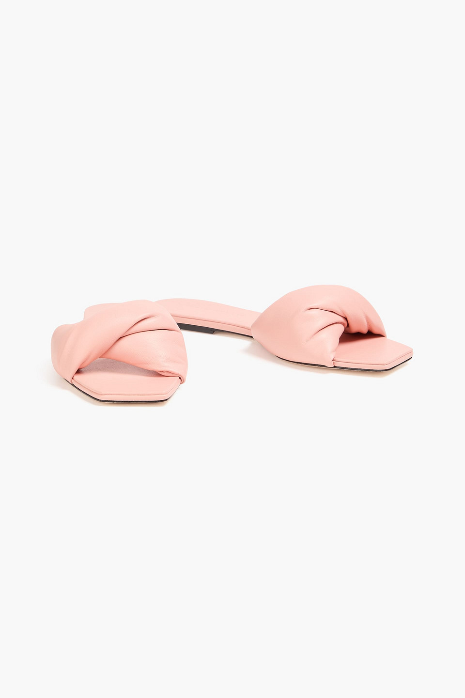  Studio Amelia - Twisted Front Leather Slides - Pink - Eu 35 