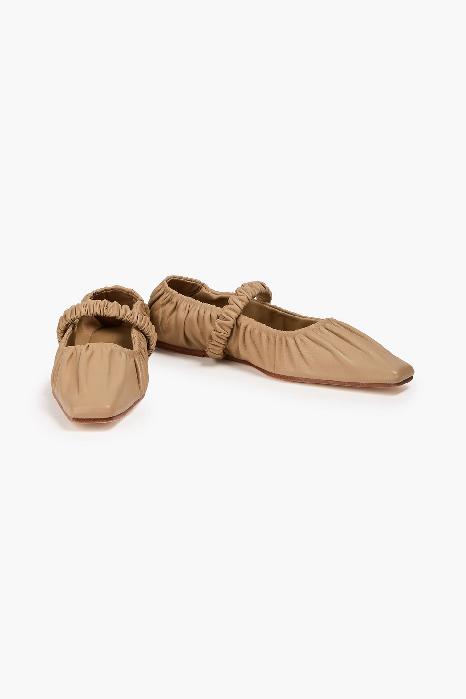  Studio Amelia - Mary-jane-ballerinas „zadie“ Aus Leder Mit Einklappbarer Fersenpartie - Neutral - Eu 37 