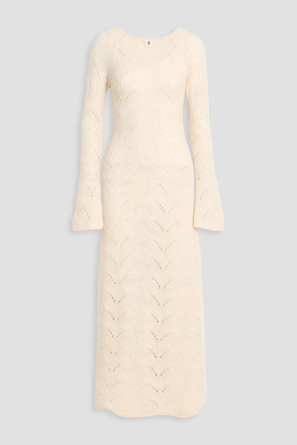 The Garment Verbier Brushed Pointelle-knit Maxi Dress In Blue