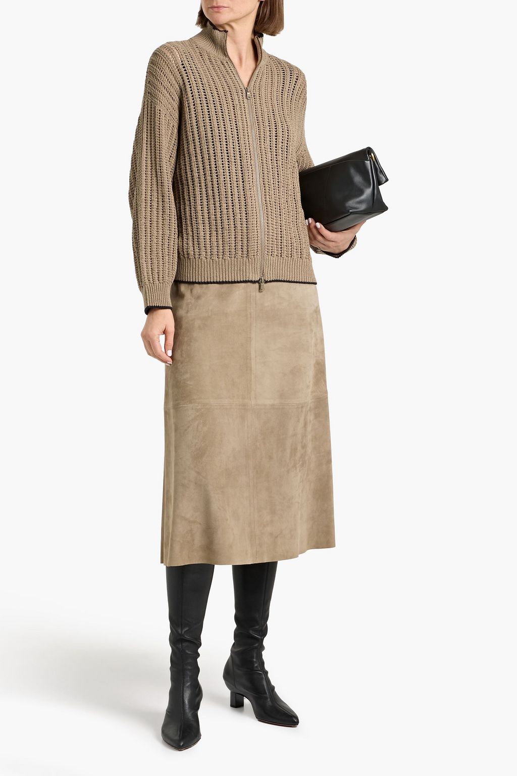 BRUNELLO CUCINELLI Open-knit cotton cardigan | THE OUTNET
