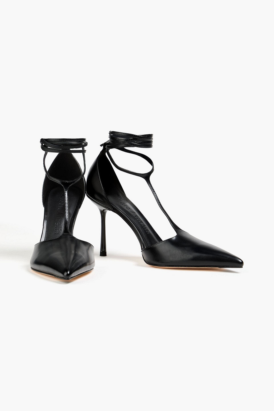  Studio Amelia - Spazalotto Glossed-leather Pumps - Black - Eu 40 