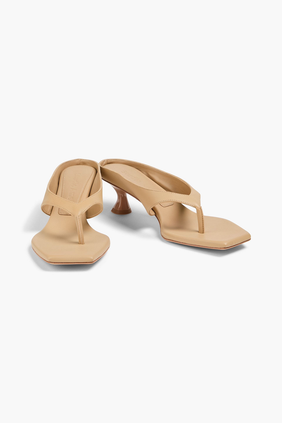  Studio Amelia - Angela 50 Leather Sandals - Neutral - Eu 35 