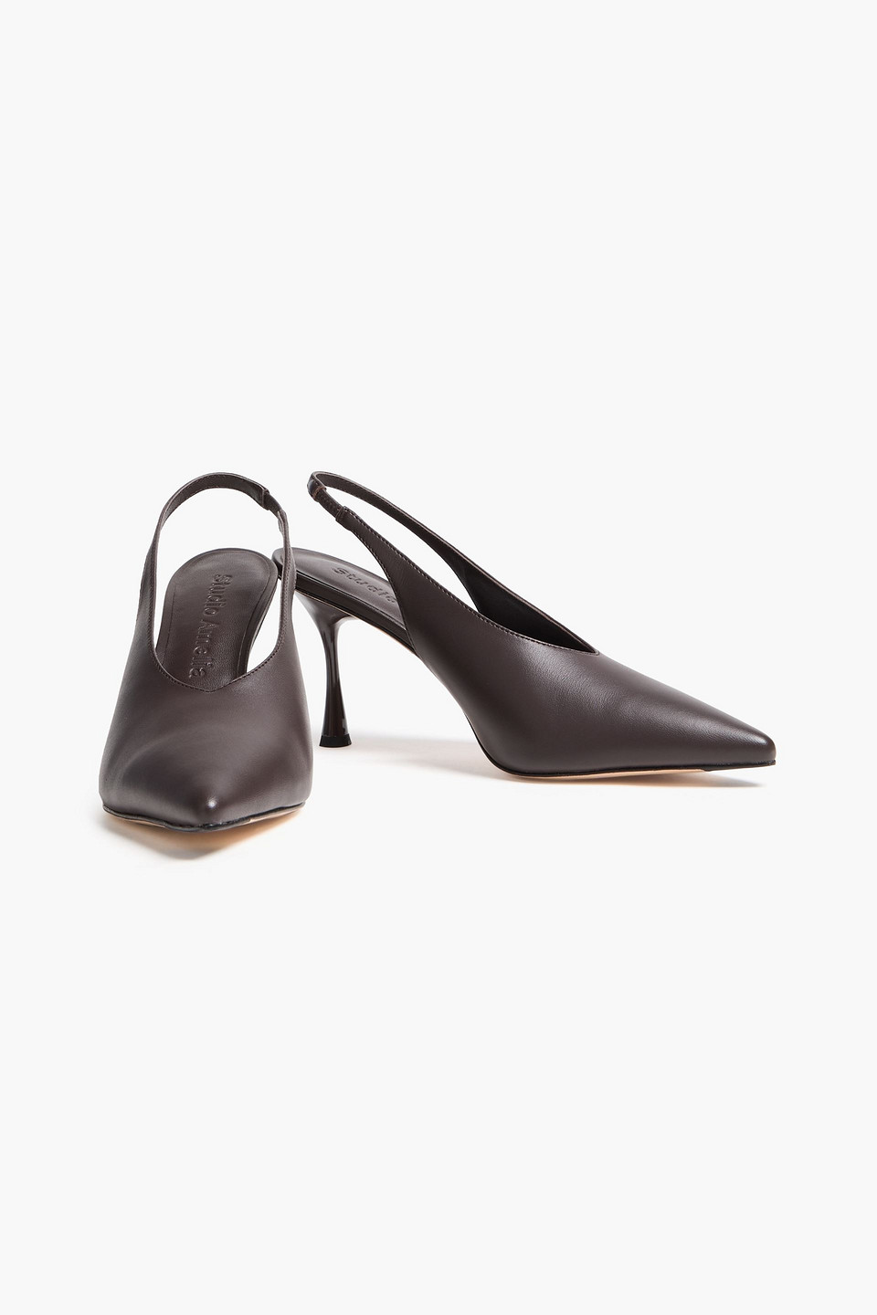  Studio Amelia - Slingback-pumps „razor“ Aus Leder - Braun - Eu 36 