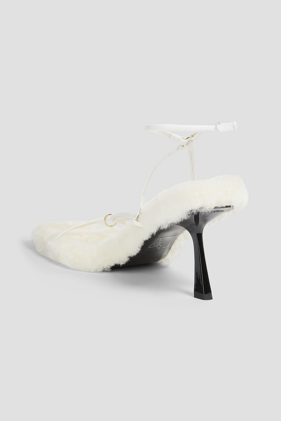  Studio Amelia - Sissone 80 Shearling-lined Leather Sandals - White - Eu 36 