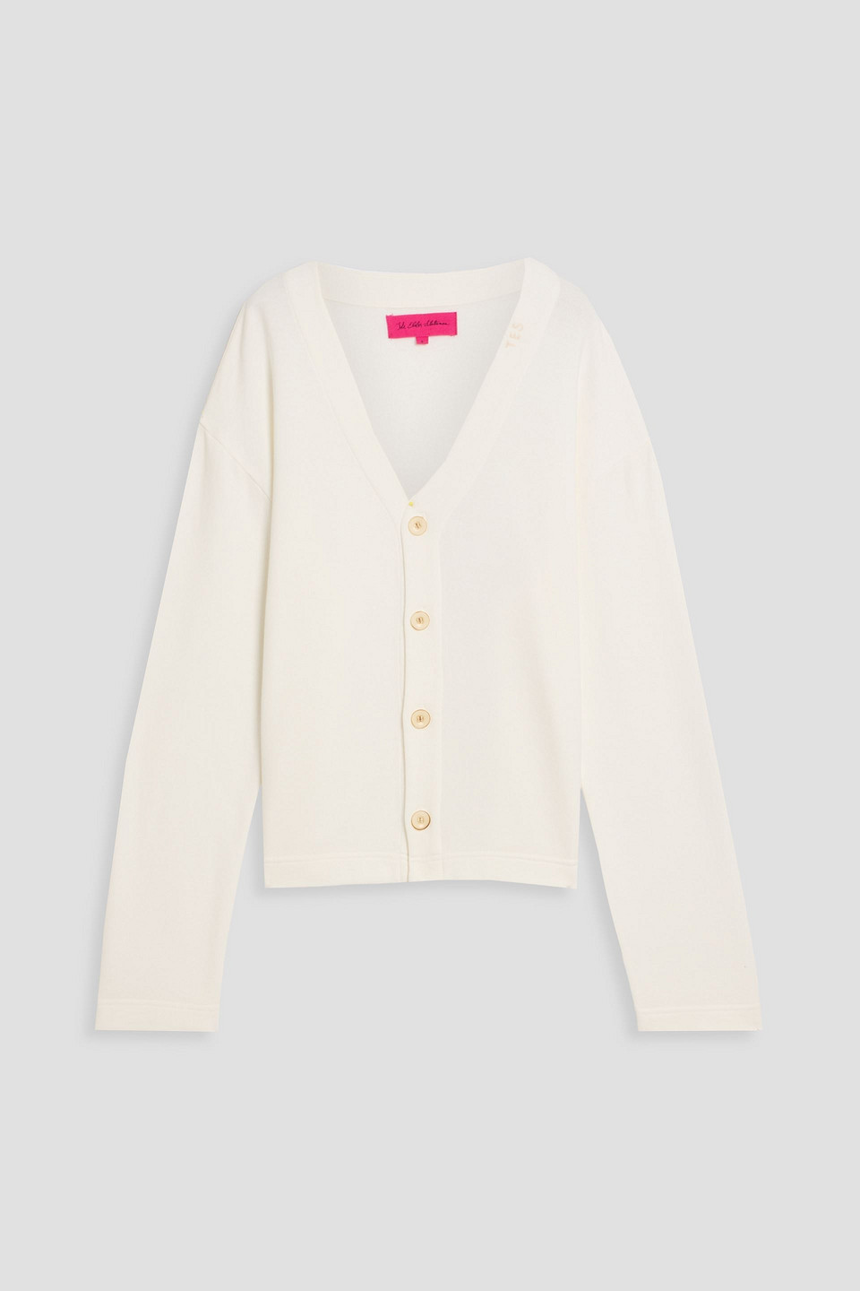 The Elder Statesman Daily Cotton And Cashmere-blend Jersey Cardigan In White