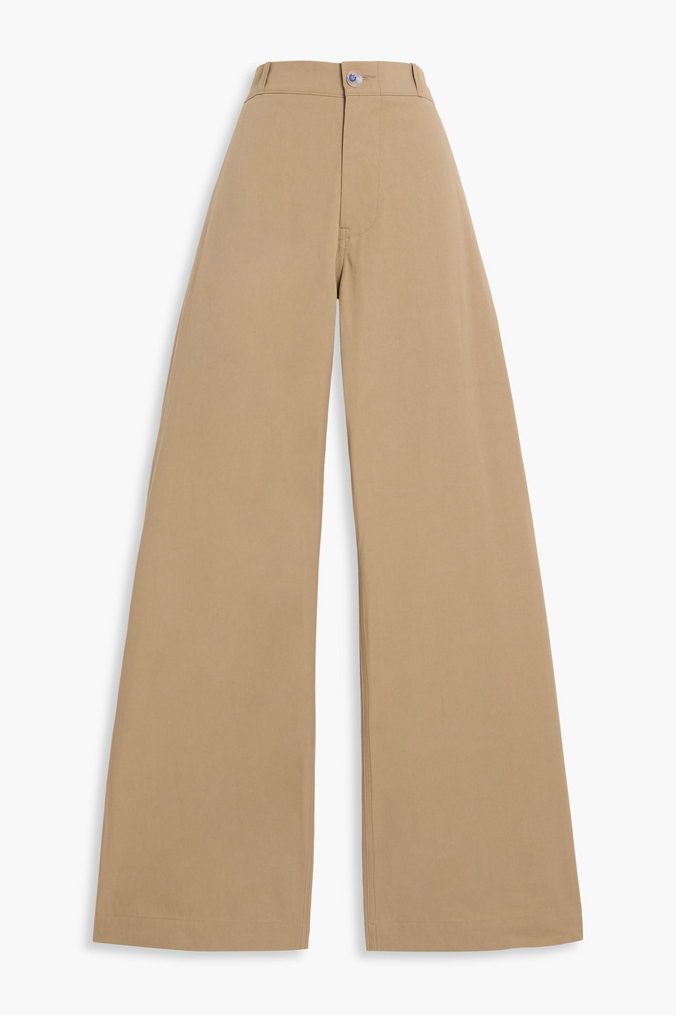 The Elder Statesman Silvano Cotton-twill Wide-leg Pants In Brown