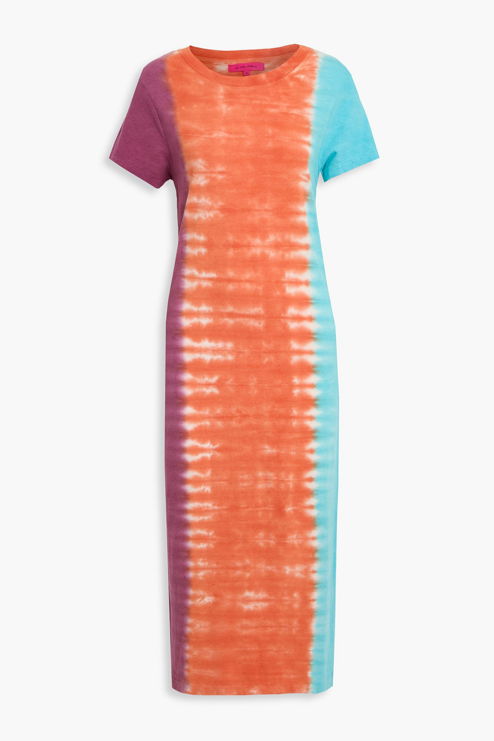 The Elder Statesman Tie-dyed Cotton And Linen-blend Jersey Midi Dress In Multi