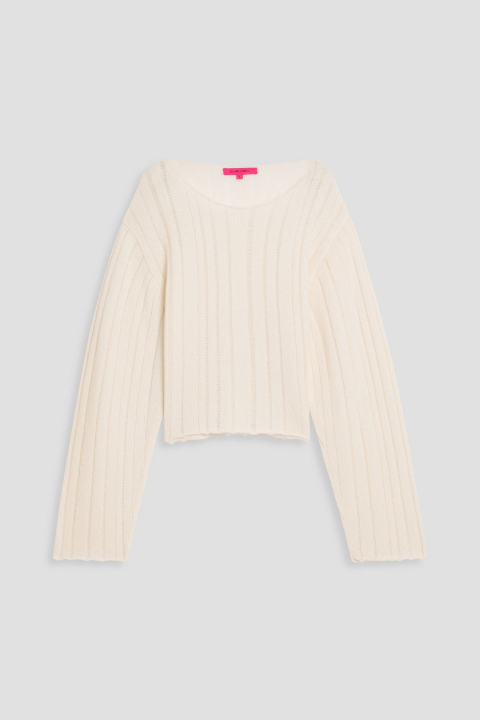 The Elder Statesman Ribbed Cashmere And Cotton-blend Sweater In White