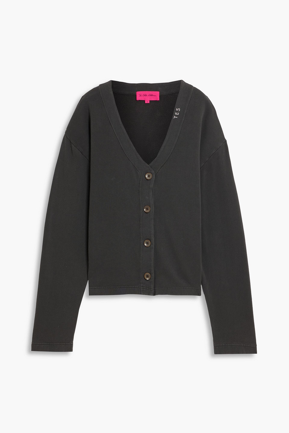 The Elder Statesman Daily Cotton And Cashmere-blend Jersey Cardigan In Black