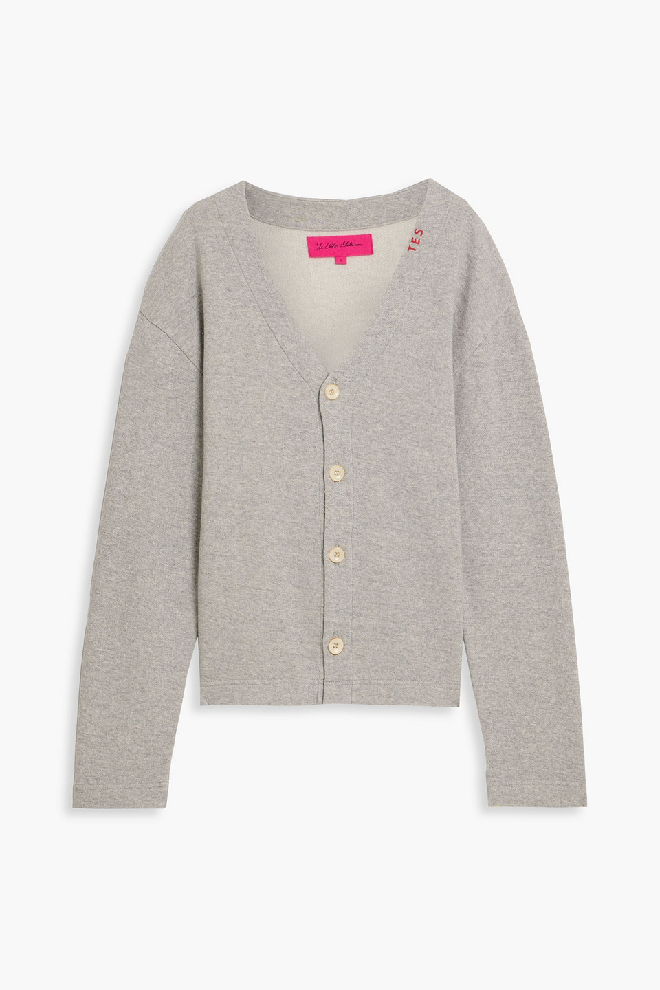 The Elder Statesman Daily Cotton And Cashmere-blend Jersey Cardigan In Gray