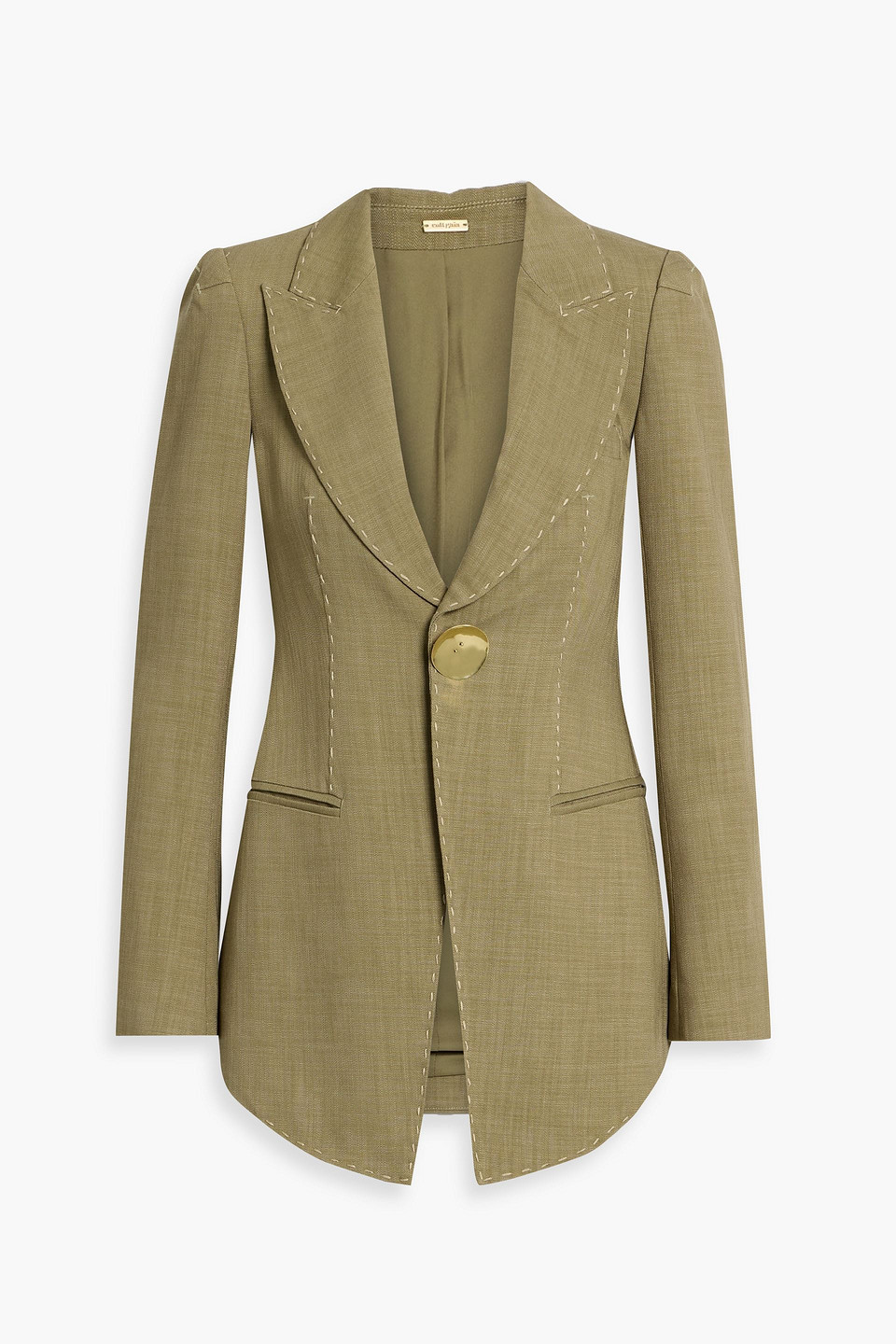 Cult Gaia Wanye Woven Blazer In Green