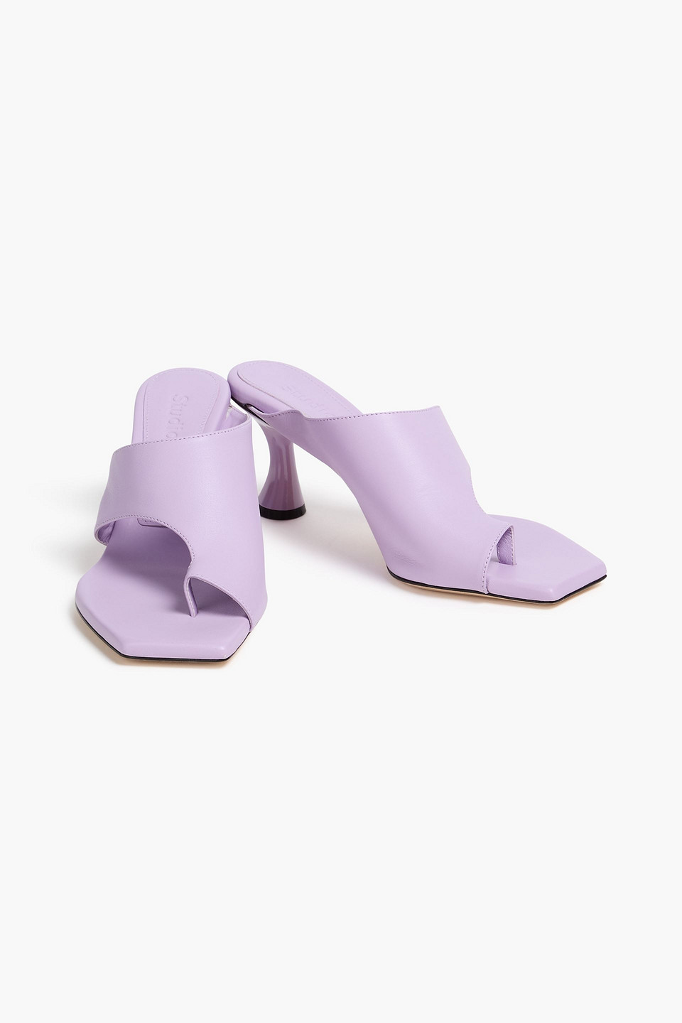  Studio Amelia - Ida 70 Leather Mules - Purple - Eu 37 
