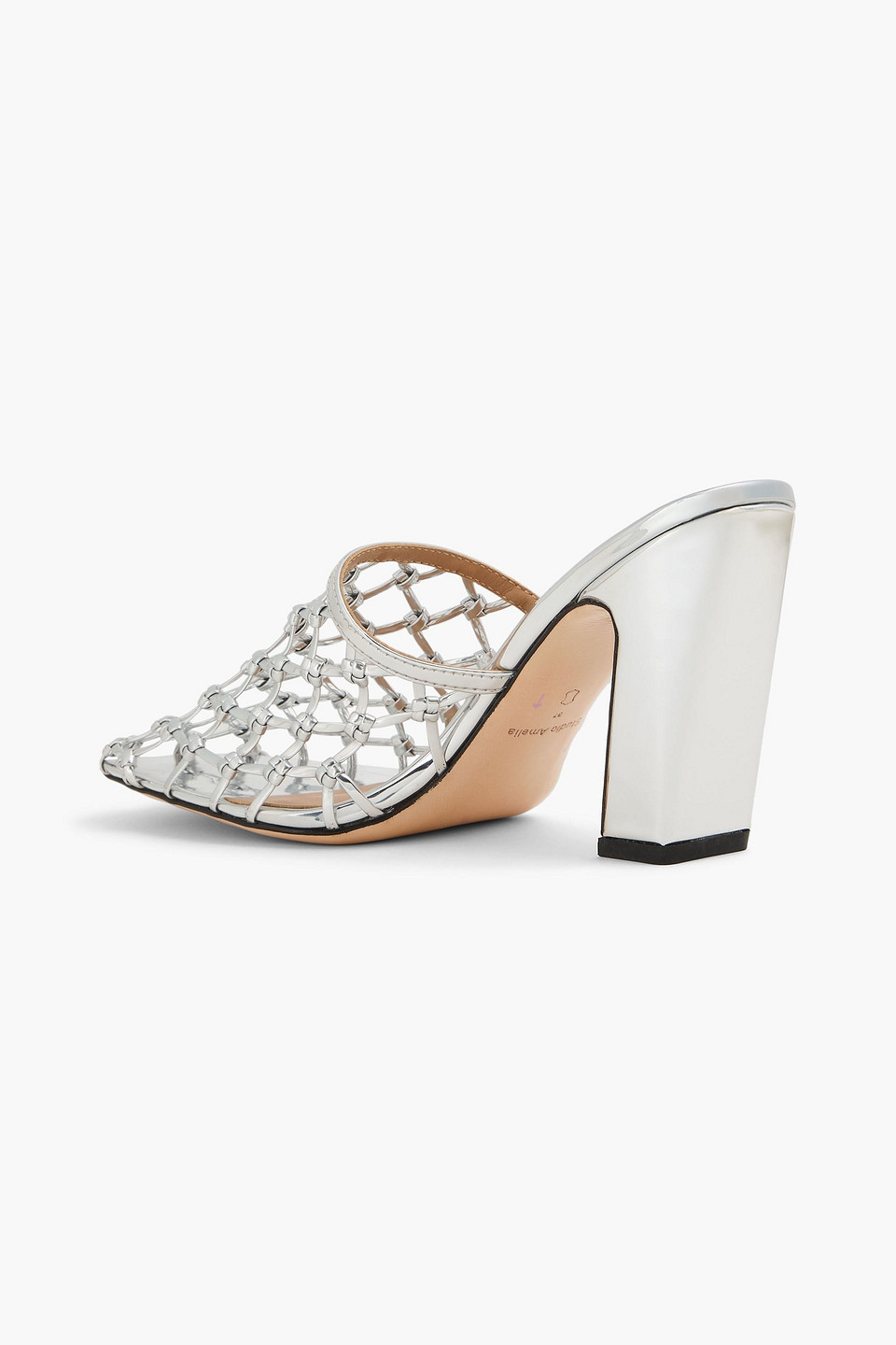 Studio Amelia - Mules „silas 90“ Aus Verspiegeltem Webstoff - Metallic - Eu 36 