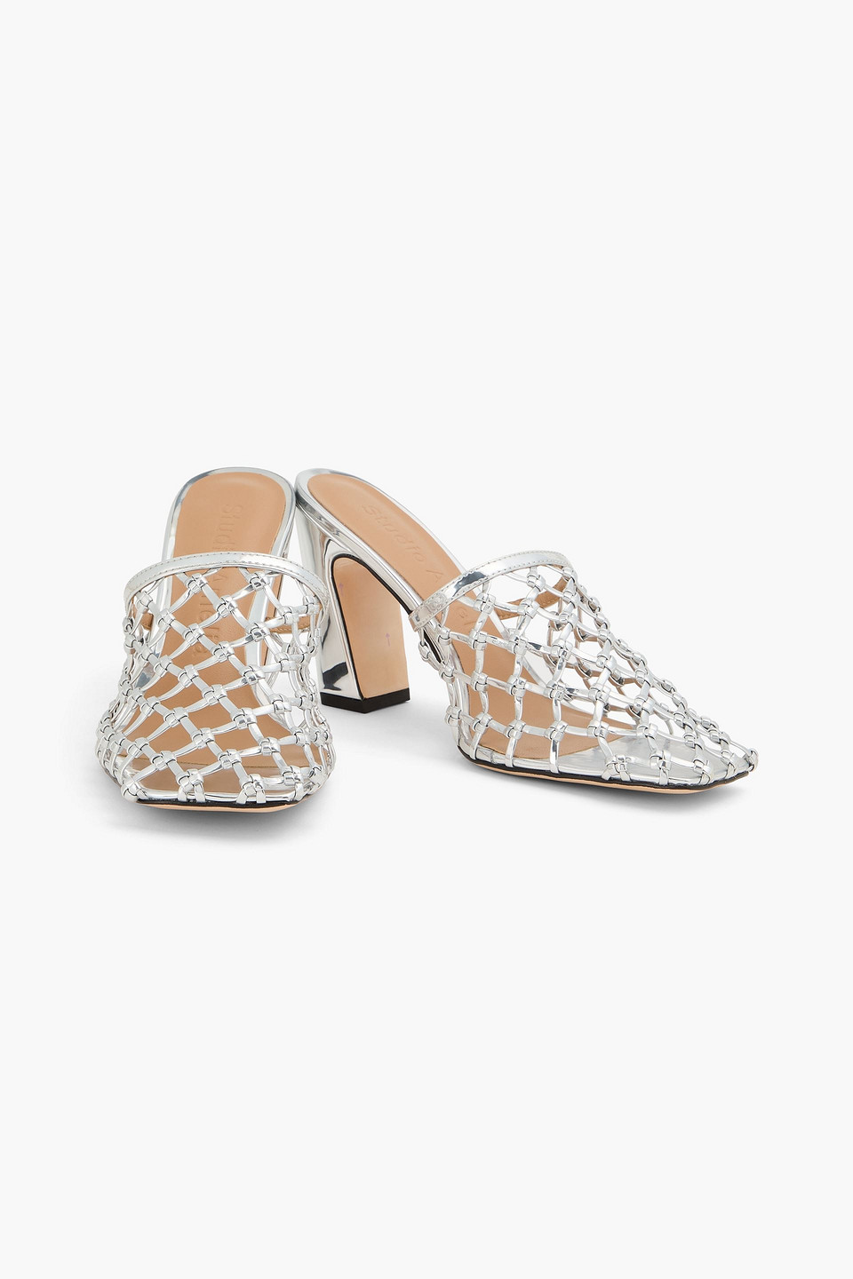  Studio Amelia - Mules „silas 90“ Aus Verspiegeltem Webstoff - Metallic - Eu 36 
