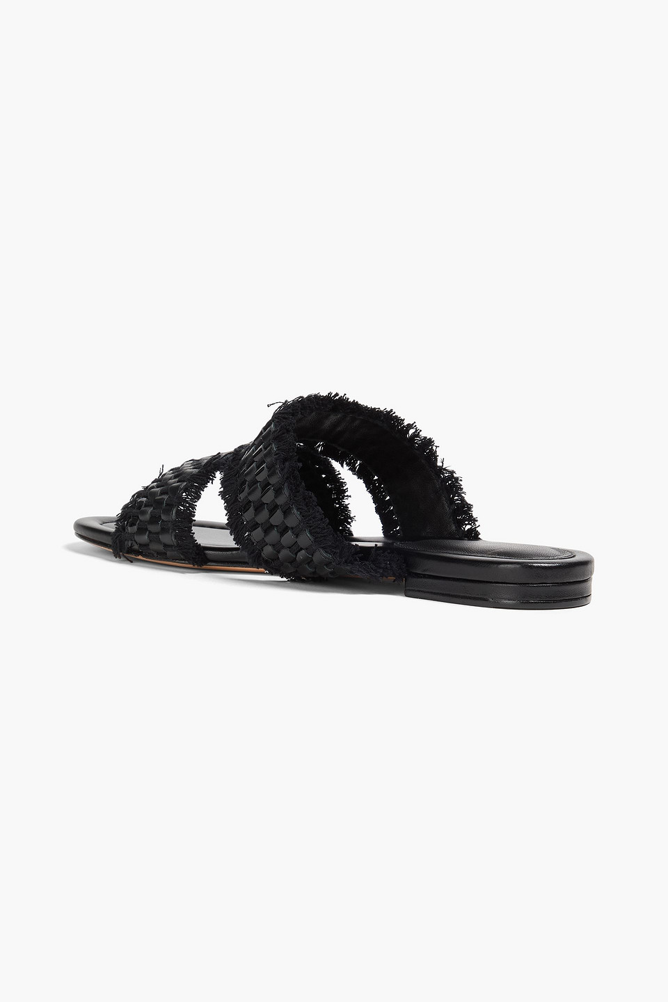  Alexandre Birman - Frayed Braided Leather Sandals - Black - Eu 37 
