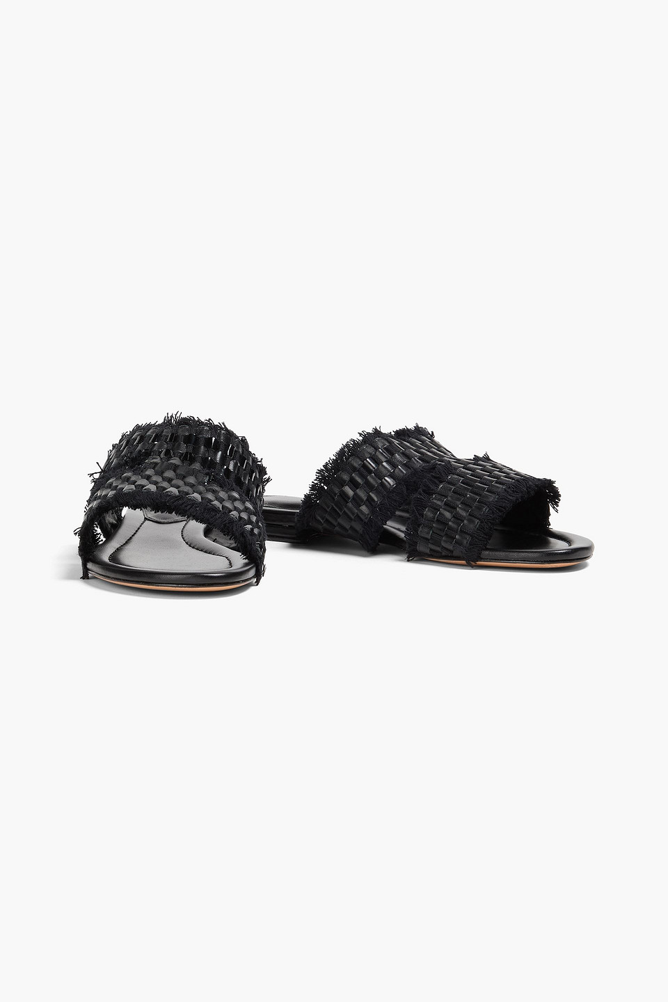  Alexandre Birman - Frayed Braided Leather Sandals - Black - Eu 37 