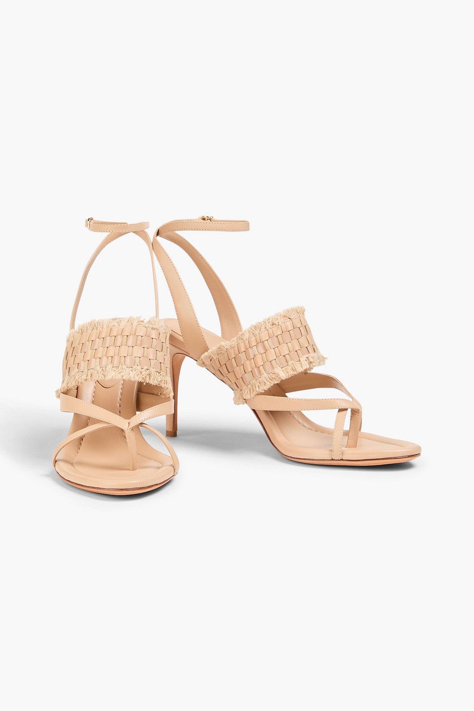  Alexandre Birman - Sandalen „kate 85“ Aus Leder Mit Fransen - Neutral - Eu 36.5 