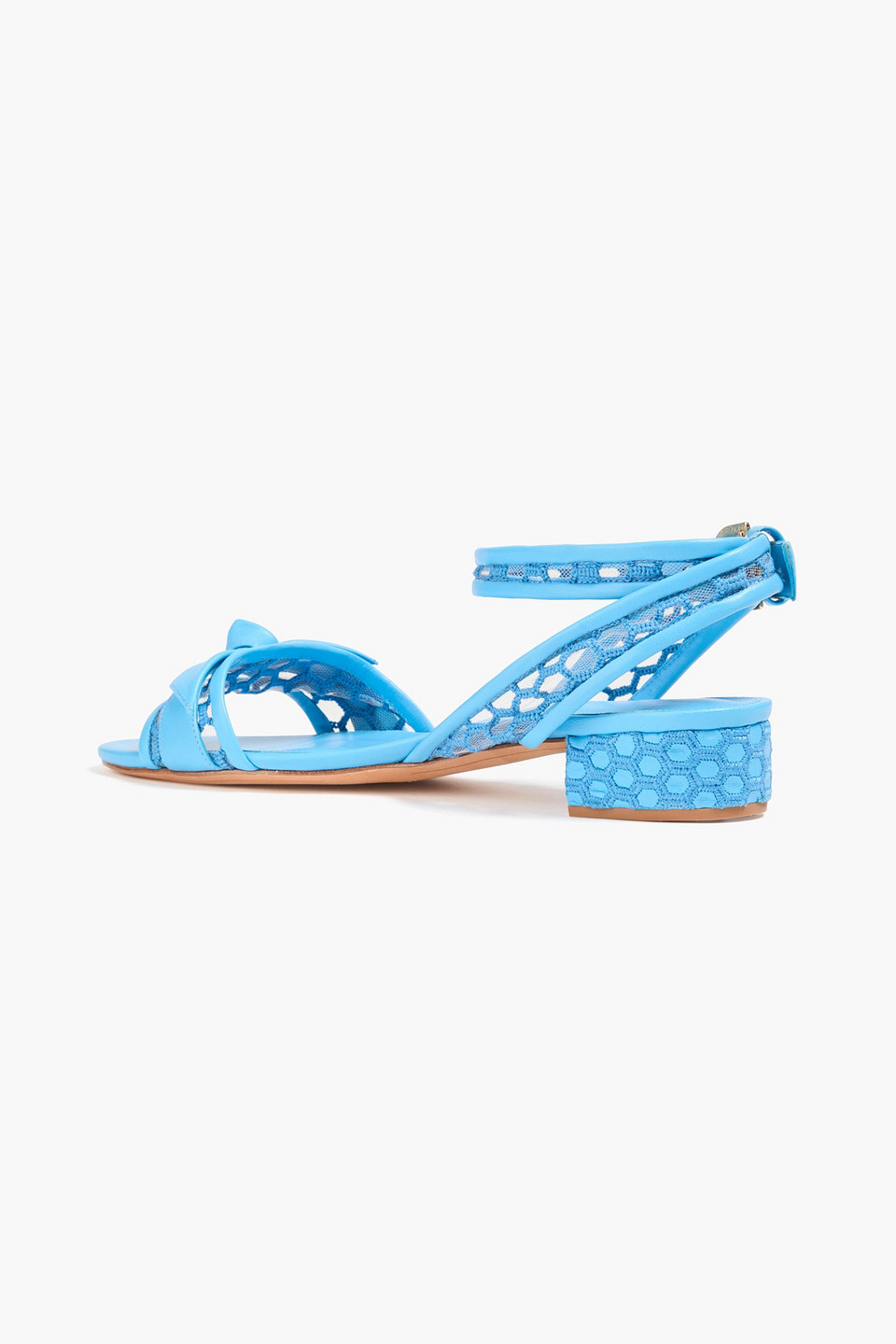  Alexandre Birman - Sandalen „clarita“ Aus Mesh Und Leder Mit Stickereien Und Schleife - Blau - Eu 36 