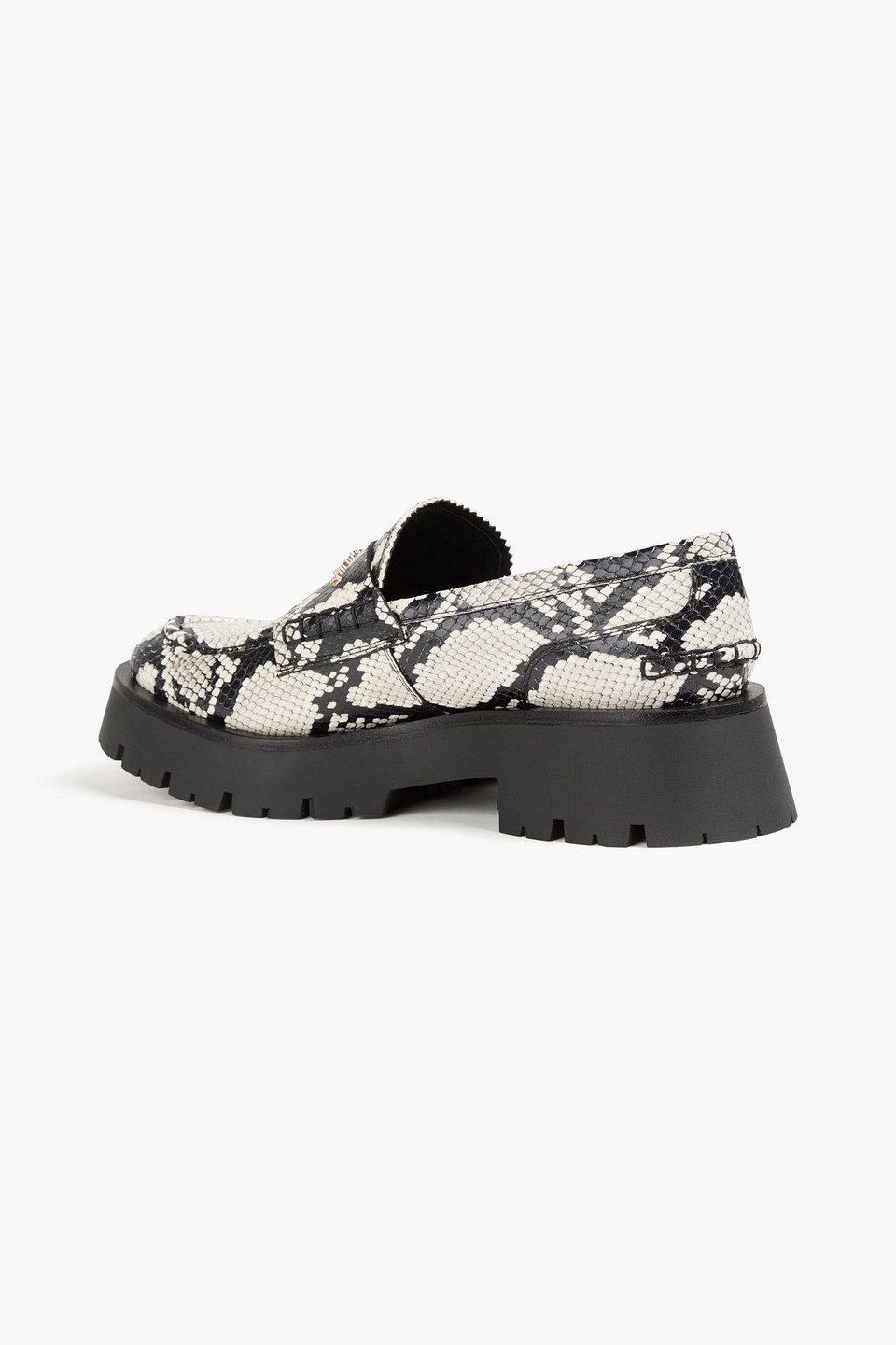  Alexander Wang - Snake-effect Leather Loafers - Animal Print - Eu 36 