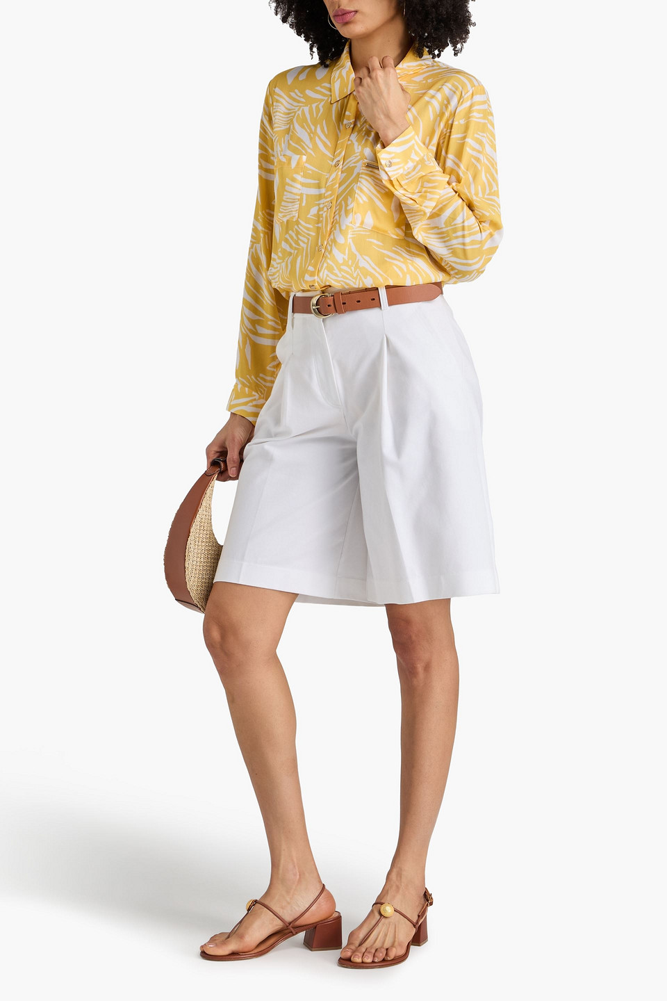  Melissa Odabash - Hemd „millie“ Aus Webstoff Mit Print - Gelb - Xs 