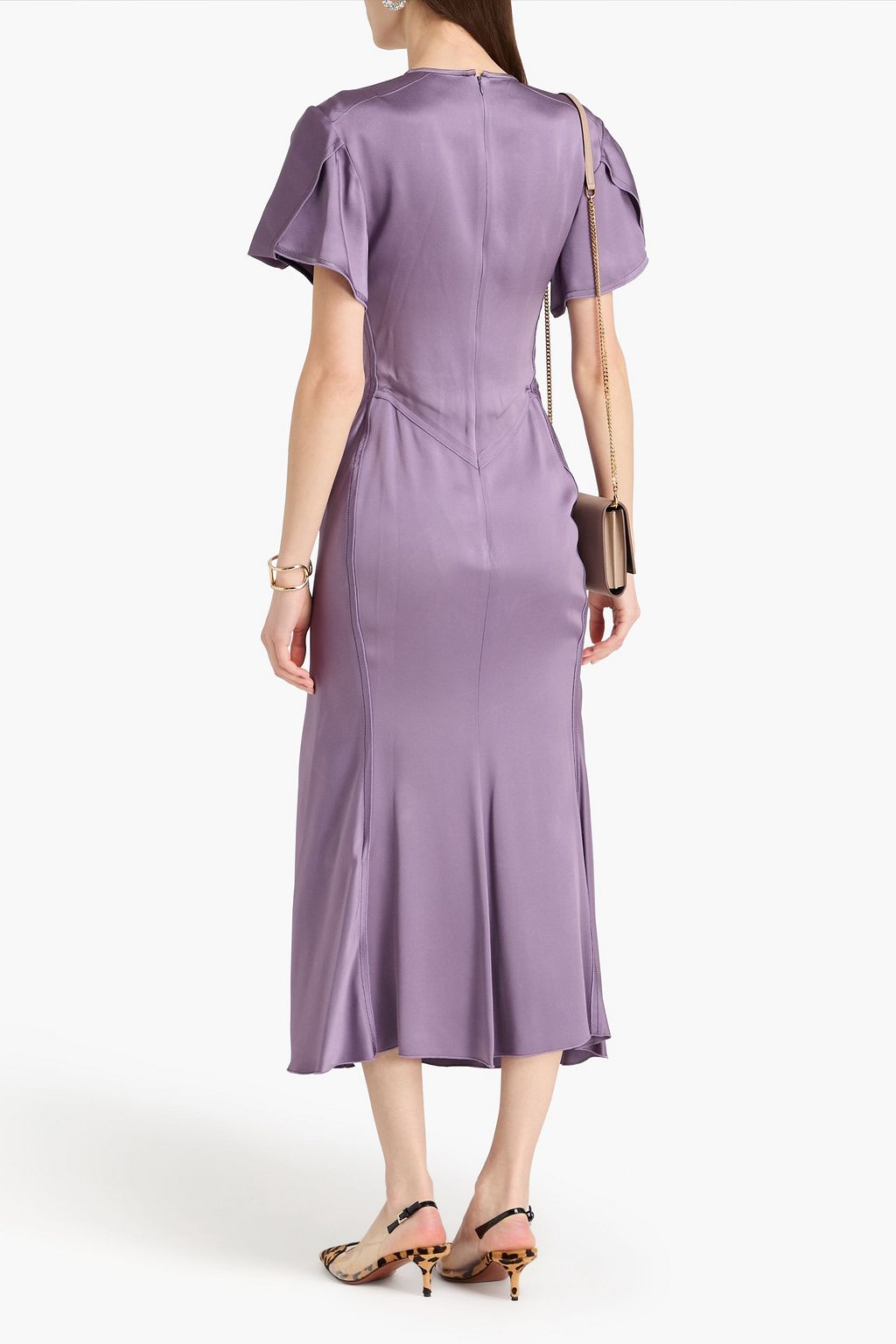 trench coat with midi dress Women's Just As I Said Blue Cotton Patterned Denim Belted Midi Dress | Size: L