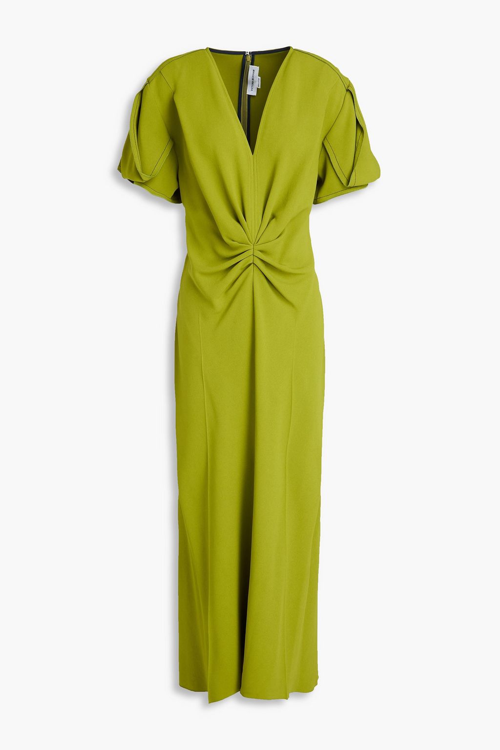 VICTORIA BECKHAM Gathered cady midi dress | THE OUTNET