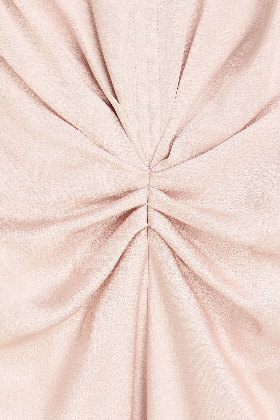 Victoria Beckham Eve Gathered-waist Satin Midi Dress In Pink