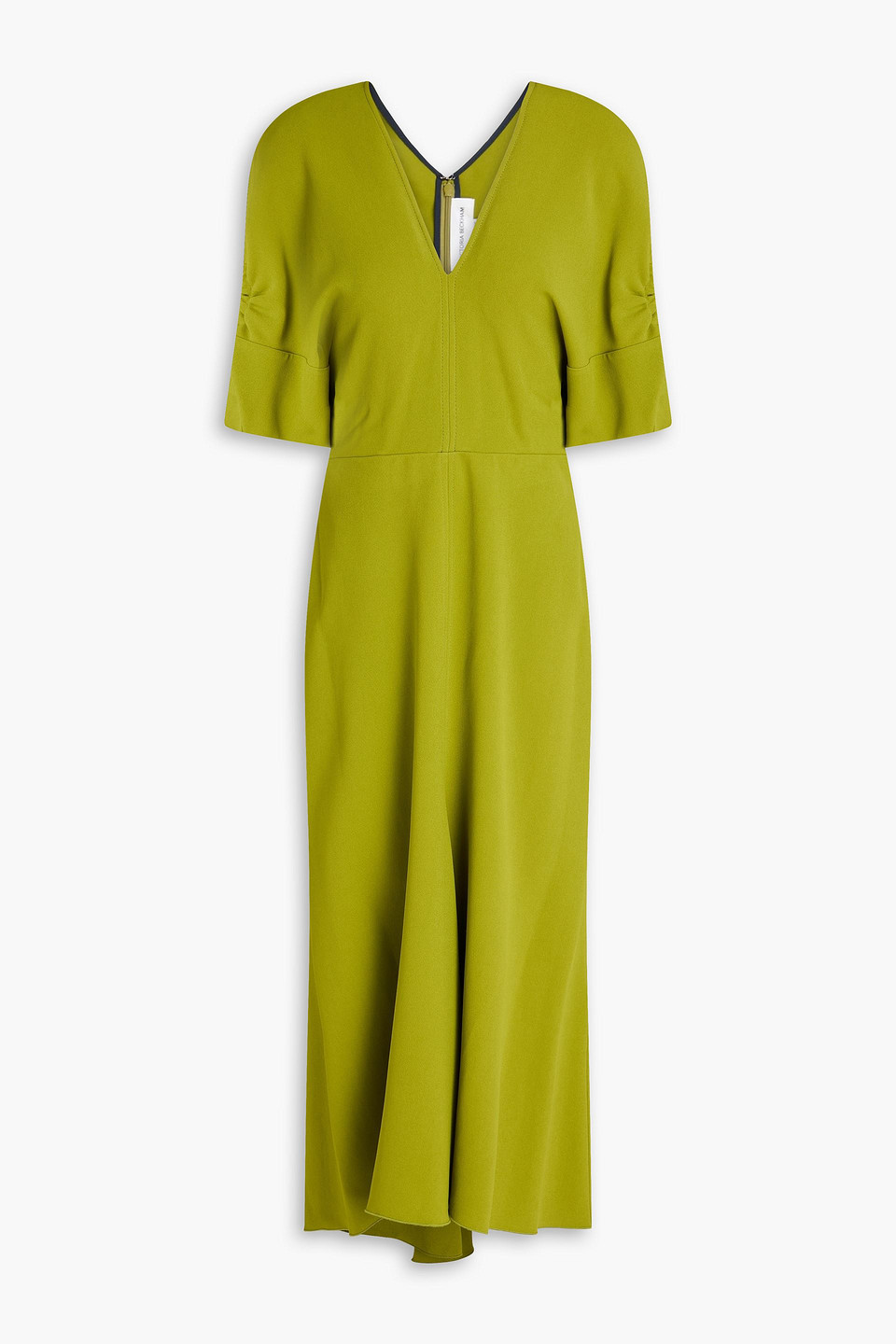 Victoria Beckham Stretch-crepe Midi Dress In Green