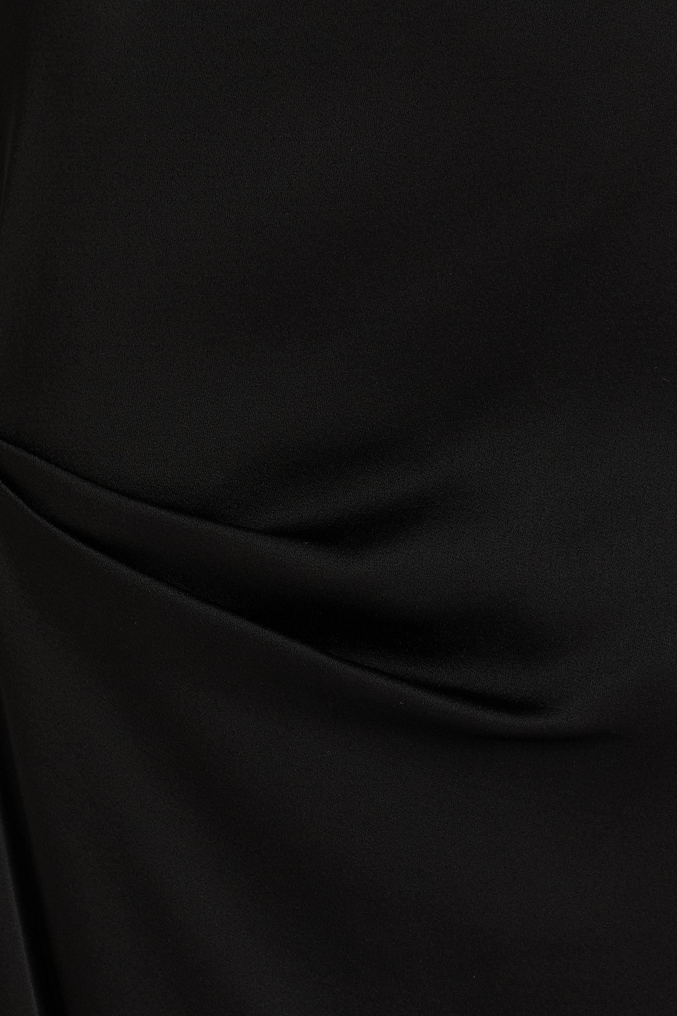 Victoria Beckham Draped Midi Skirt Asymmetric Design Slit In Black