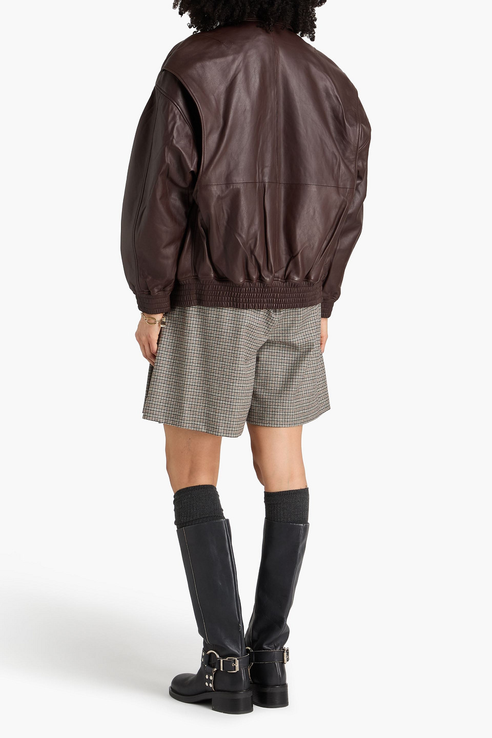  Rag & Bone - Ronnie Leather Jacket - Brown - S 