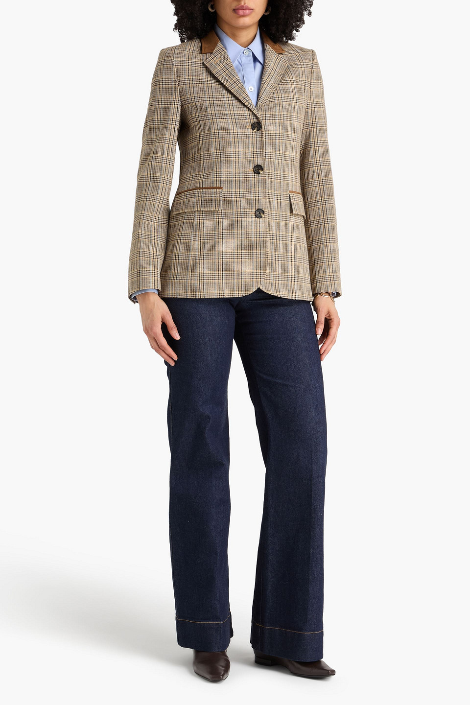 Rag & Bone Evia Houndstooth Wool-blend Tweed Blazer In Multi