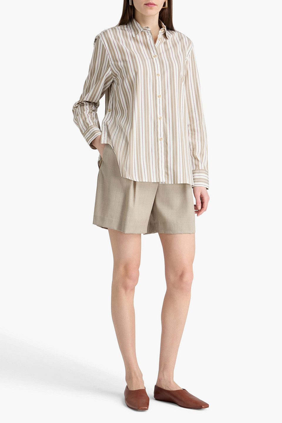  Rag & Bone - Hemd „monty“ Aus Baumwolle Mit Streifen - Neutral - Xxs 