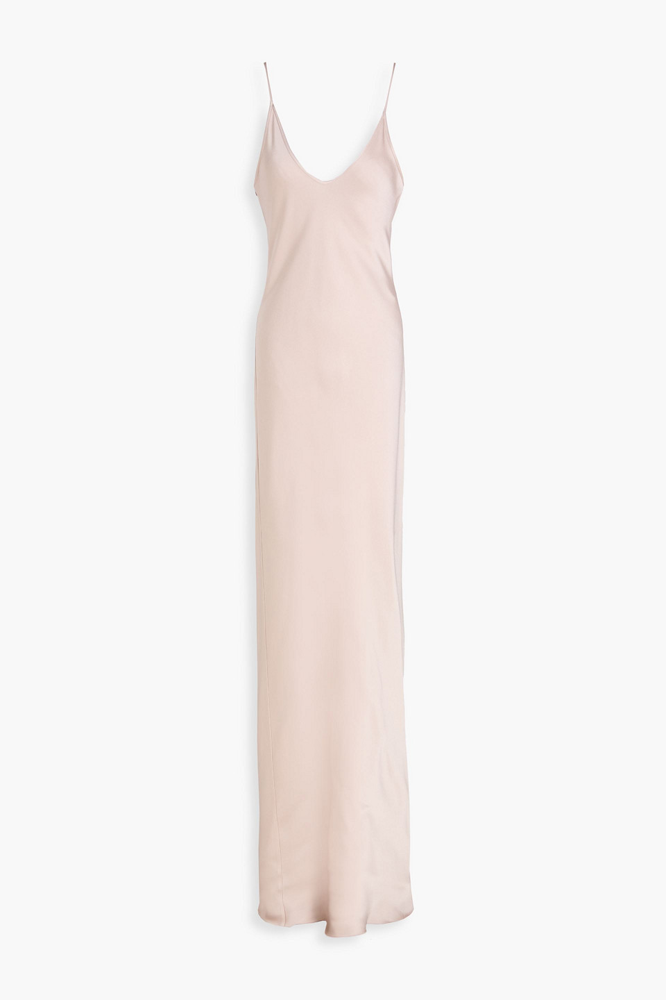 Victoria Beckham Open-back Satin-crepe Maxi Slip Dress In Pink