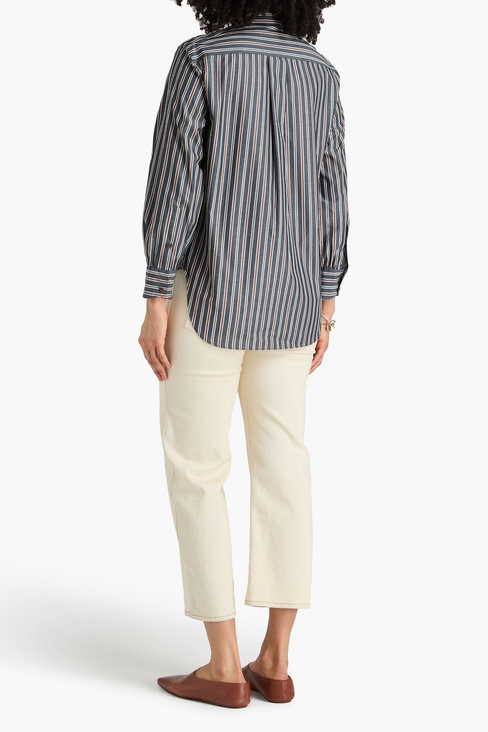  Rag & Bone - Max Striped Cotton Shirt - Blue - Xxs 