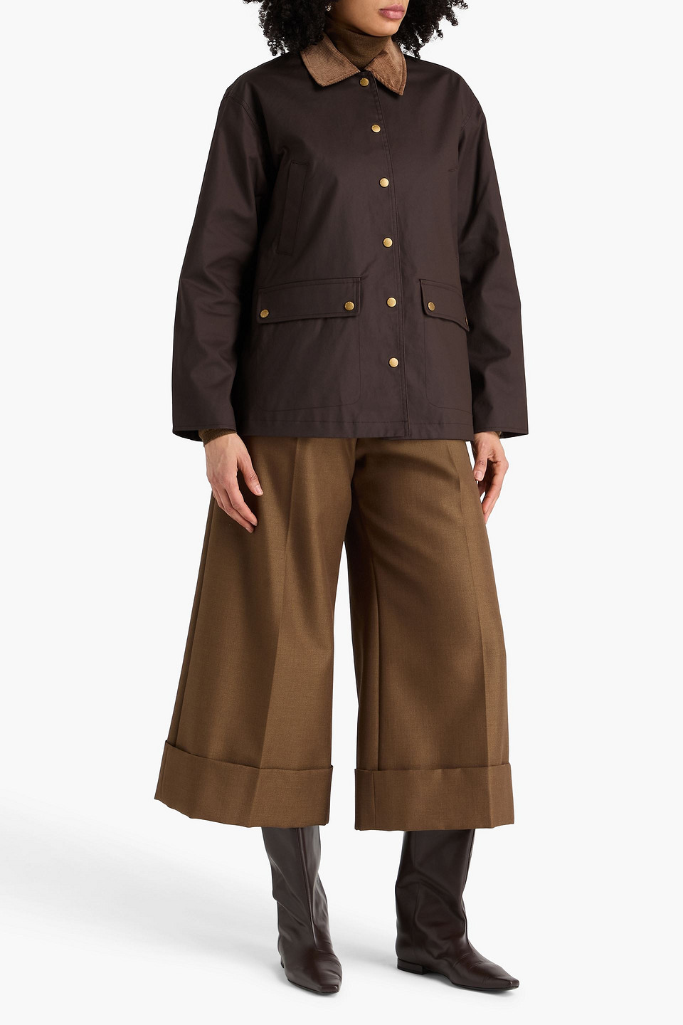  Rag & Bone - Jacke „cassidy“ Beschichteter Aus Baumwoll-gabardine - Braun - Xxs 