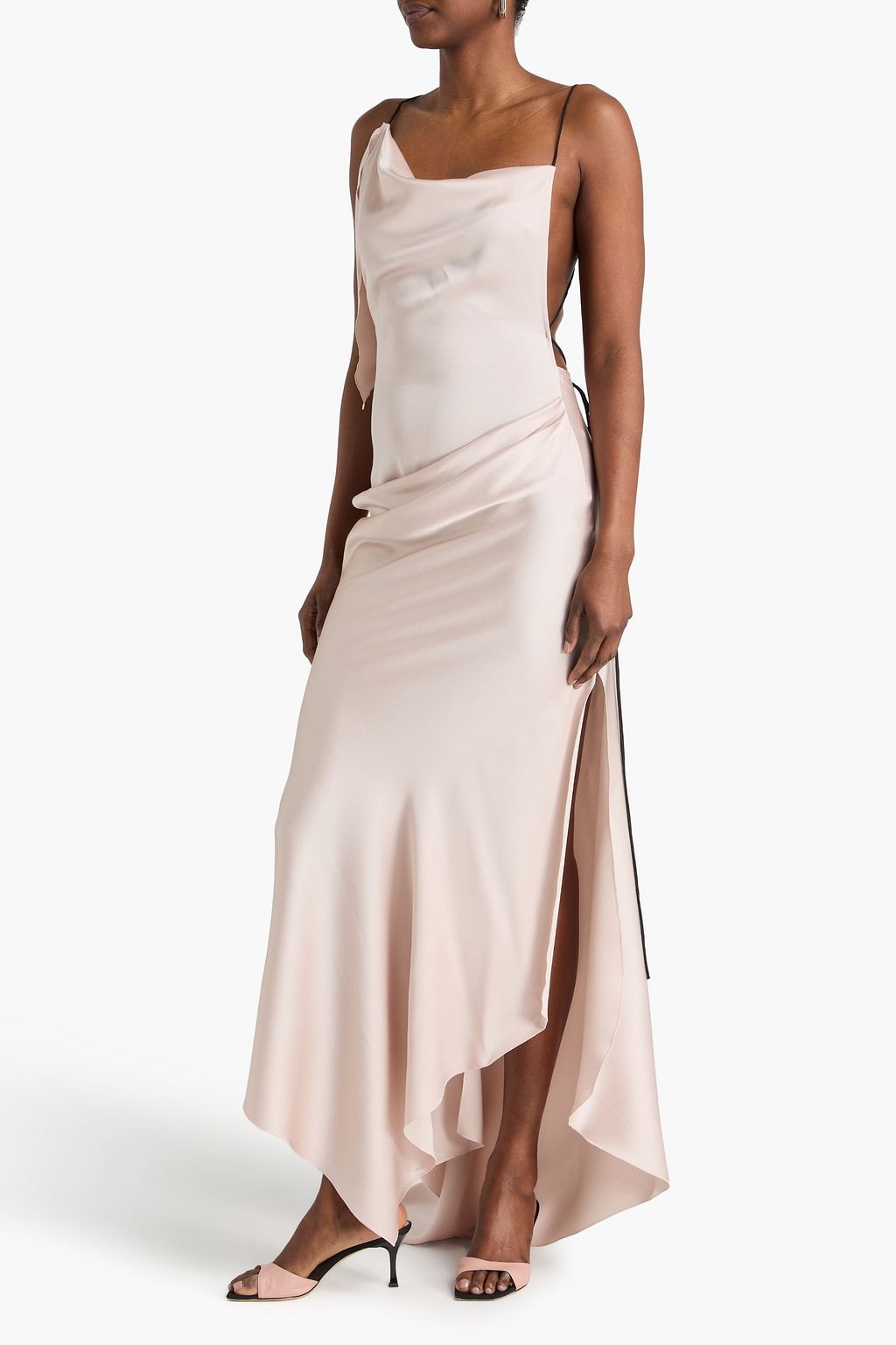 Victoria Beckham ドレープドレス VICTORIA BECKHAM Asymmetric draped satin-crepe gown | THE OUTNET
