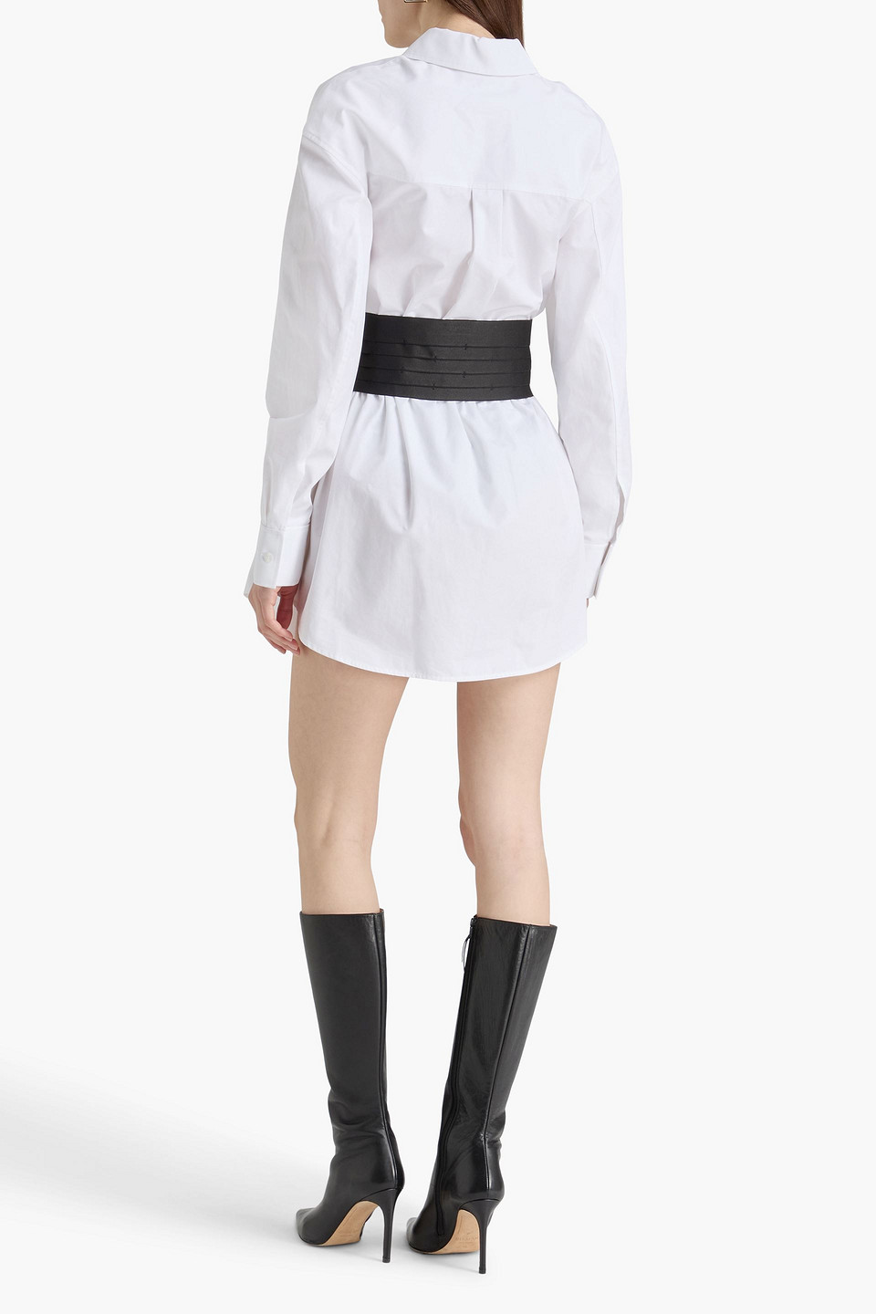  Alexander Wang - Hemdkleid „deconstructed“ Aus Baumwollpopeline Mit Cut-outs In Minilänge - Weiß - Us 0 