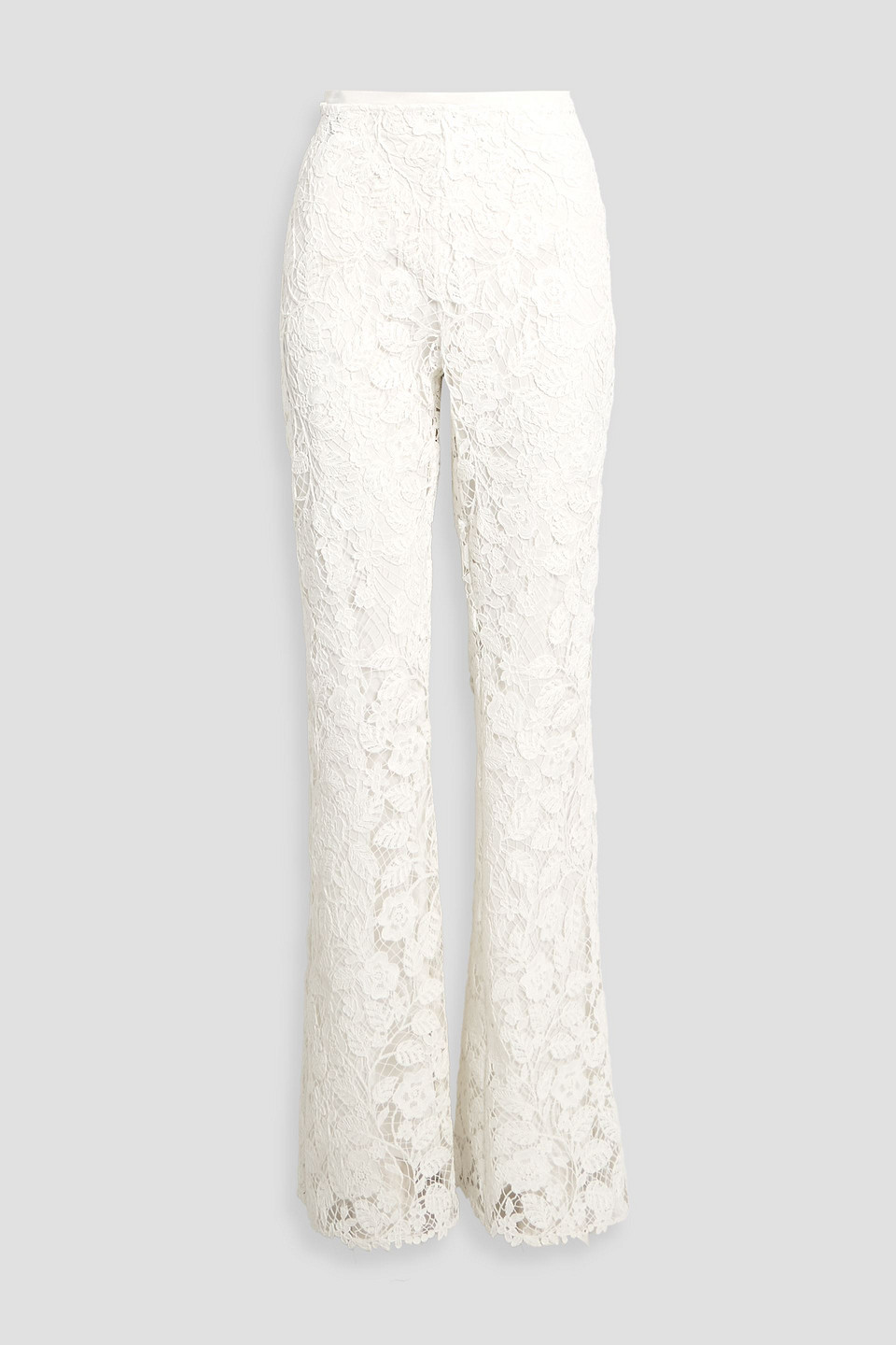 Cult Gaia Kaci Corded Lace Straight-leg Pants In White