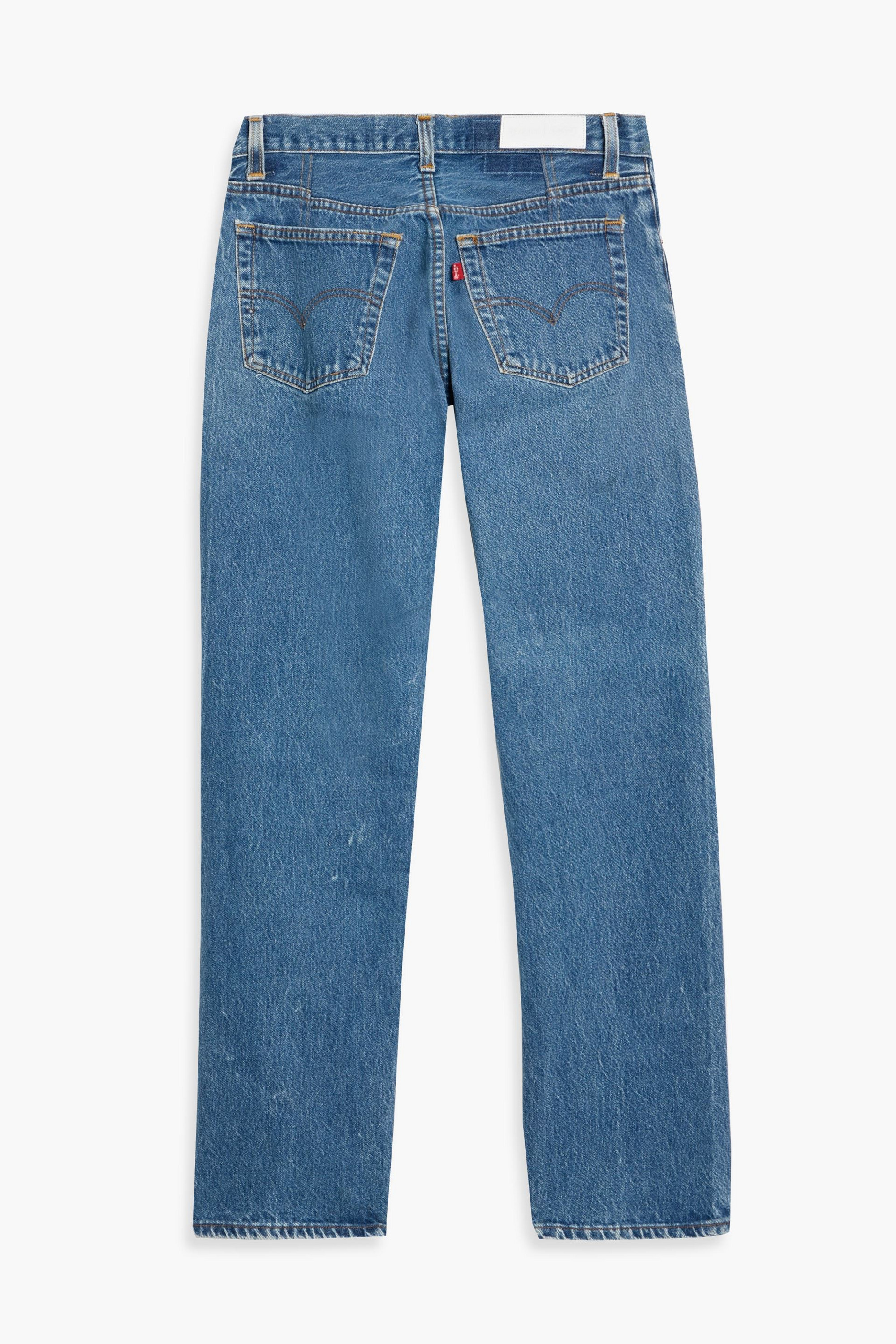 RE/DONE WITH LEVI'S Distressed high-rise straight-leg jeans