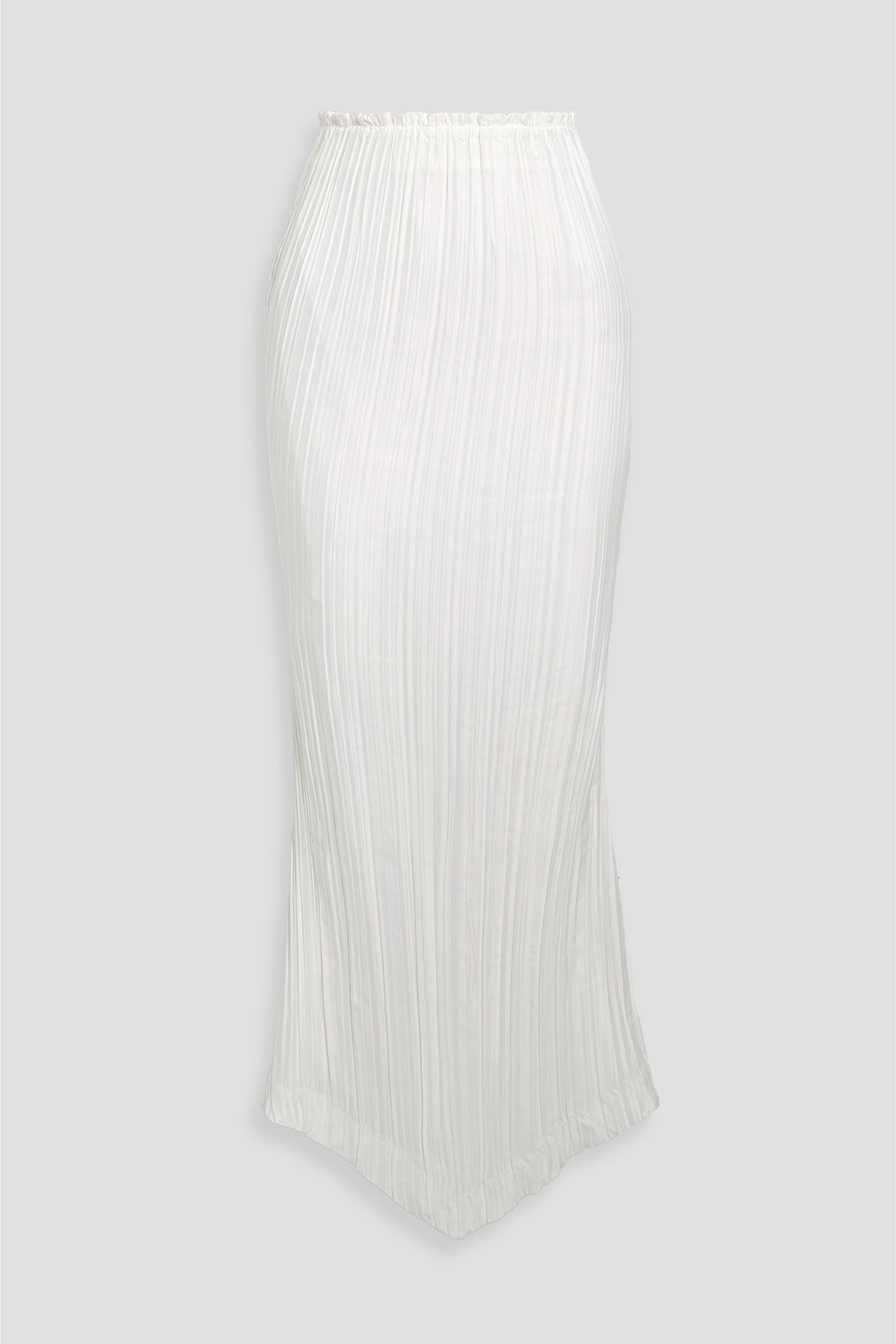 Cult Gaia Omid Plissé-woven Maxi Skirt In White