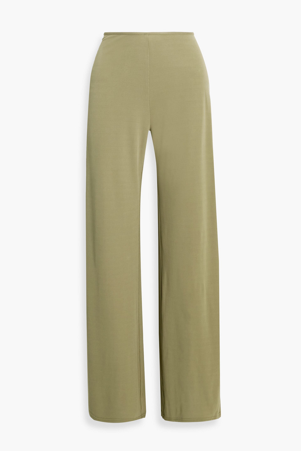 cult gaia - kora jersey wide-leg pants - green - us 6