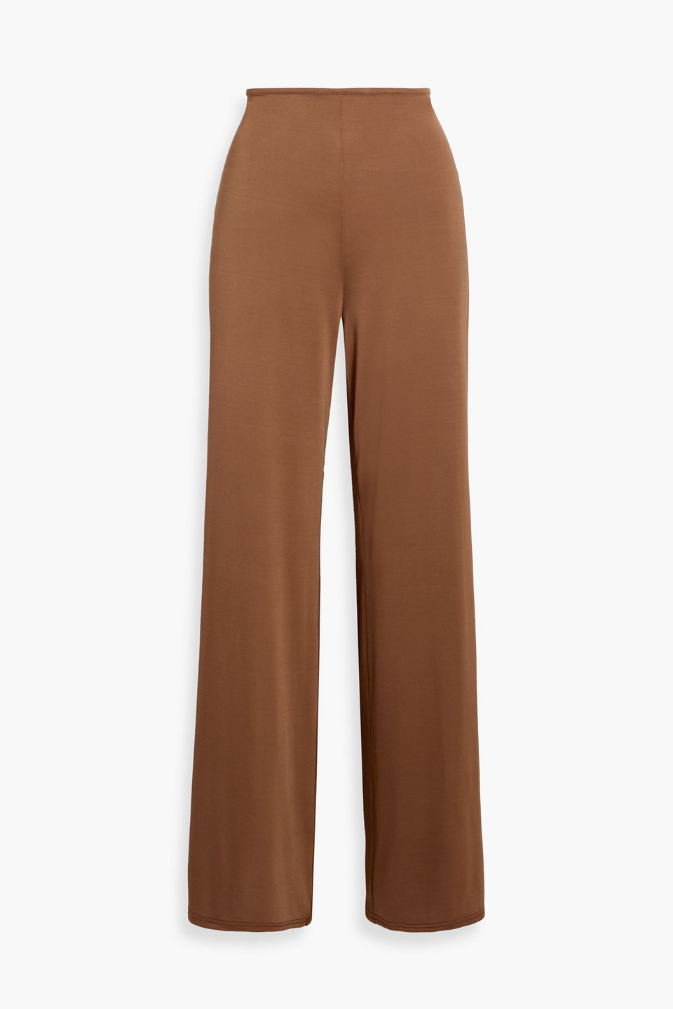 cult gaia - kora jersey wide-leg pants - brown - us 6