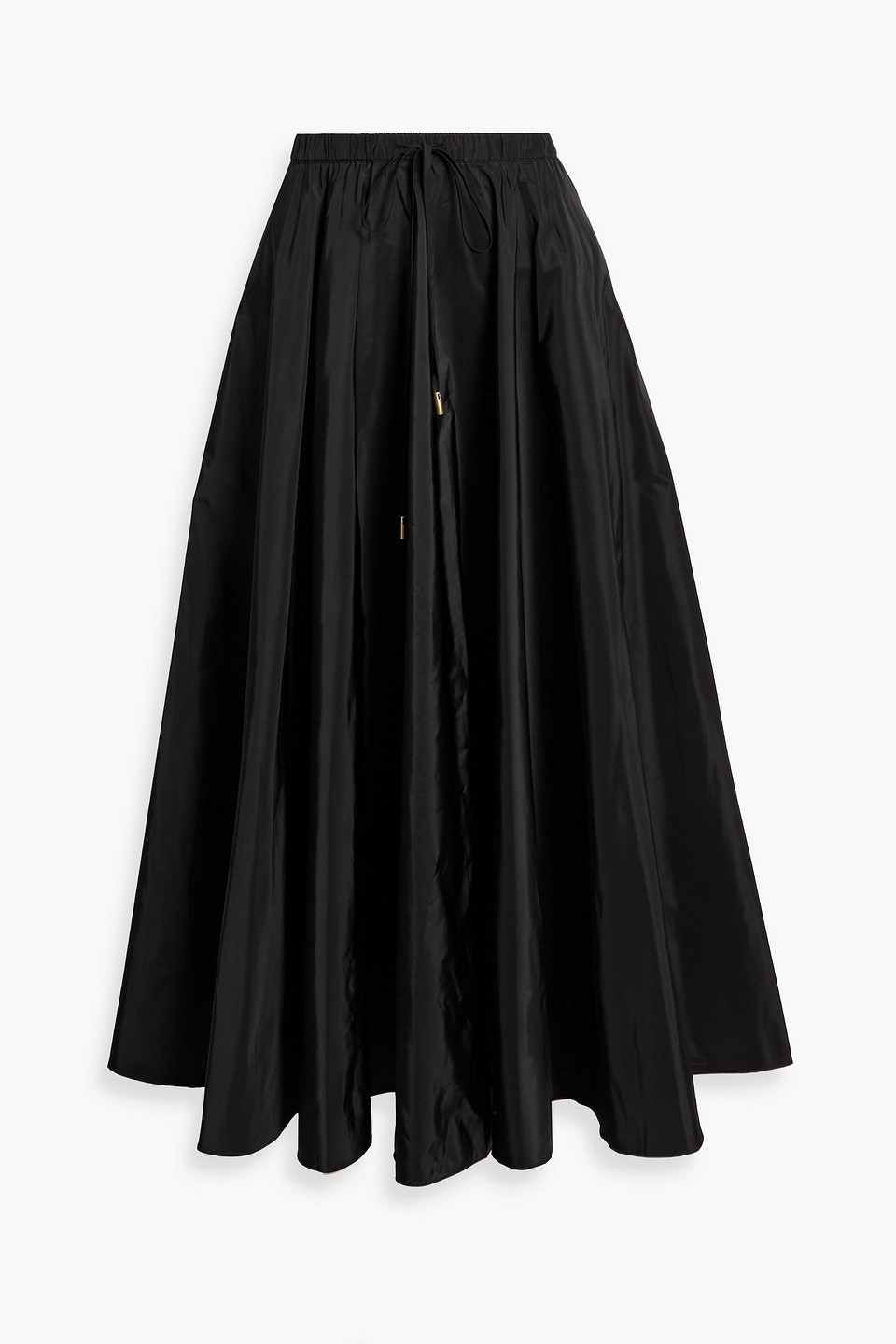 Cult Gaia Rosalee Taffeta Midi Skirt In Black
