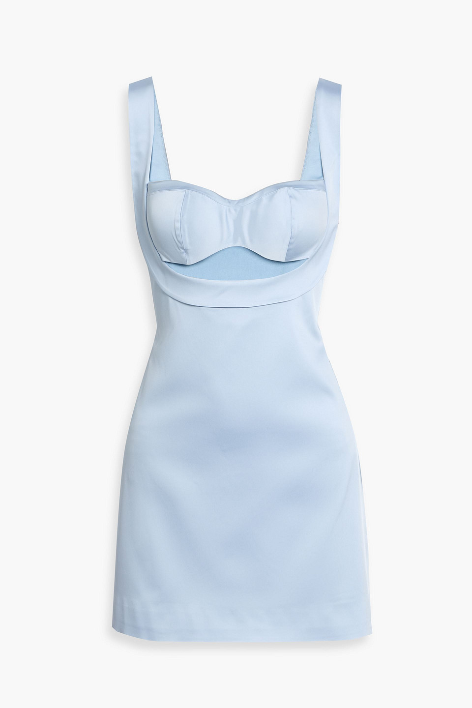 Cult Gaia Jaira Cutout Satin Mini Dress In Blue