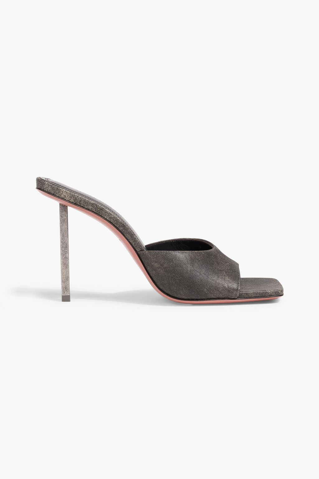 AMINA MUADDI Laura 95 distressed leather mules | THE OUTNET